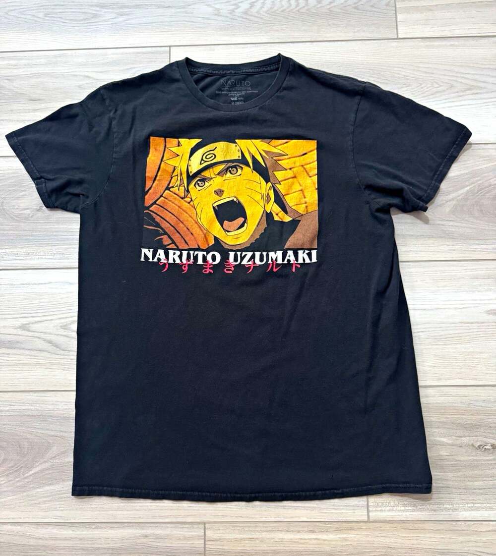 Naruto Shippuden Naruto Uzumaki Graphic Tee Black Size M Viz Media Anime